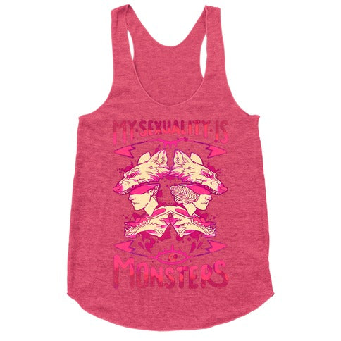 My Sexuality Is Monsters Racerback Tank